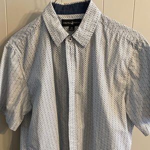 Dressy button up polo short-sleeve shirt.